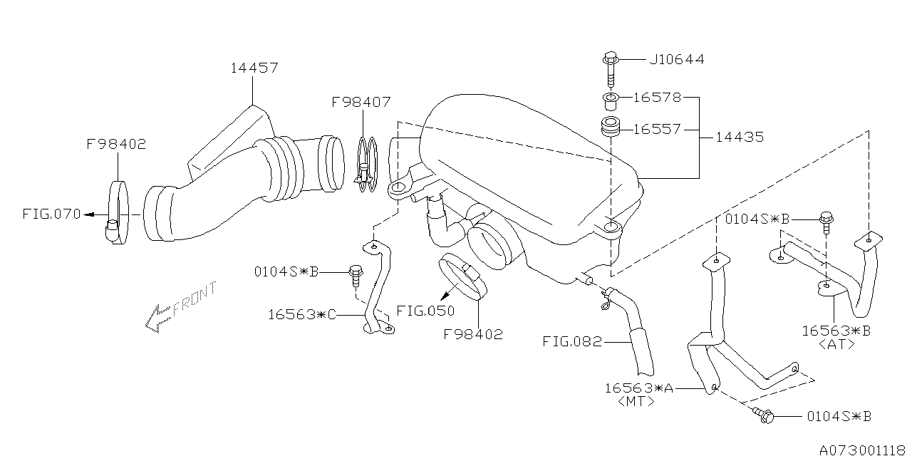 Diagram AIR DUCT for your 2019 Subaru Crosstrek  EYESIGHT 