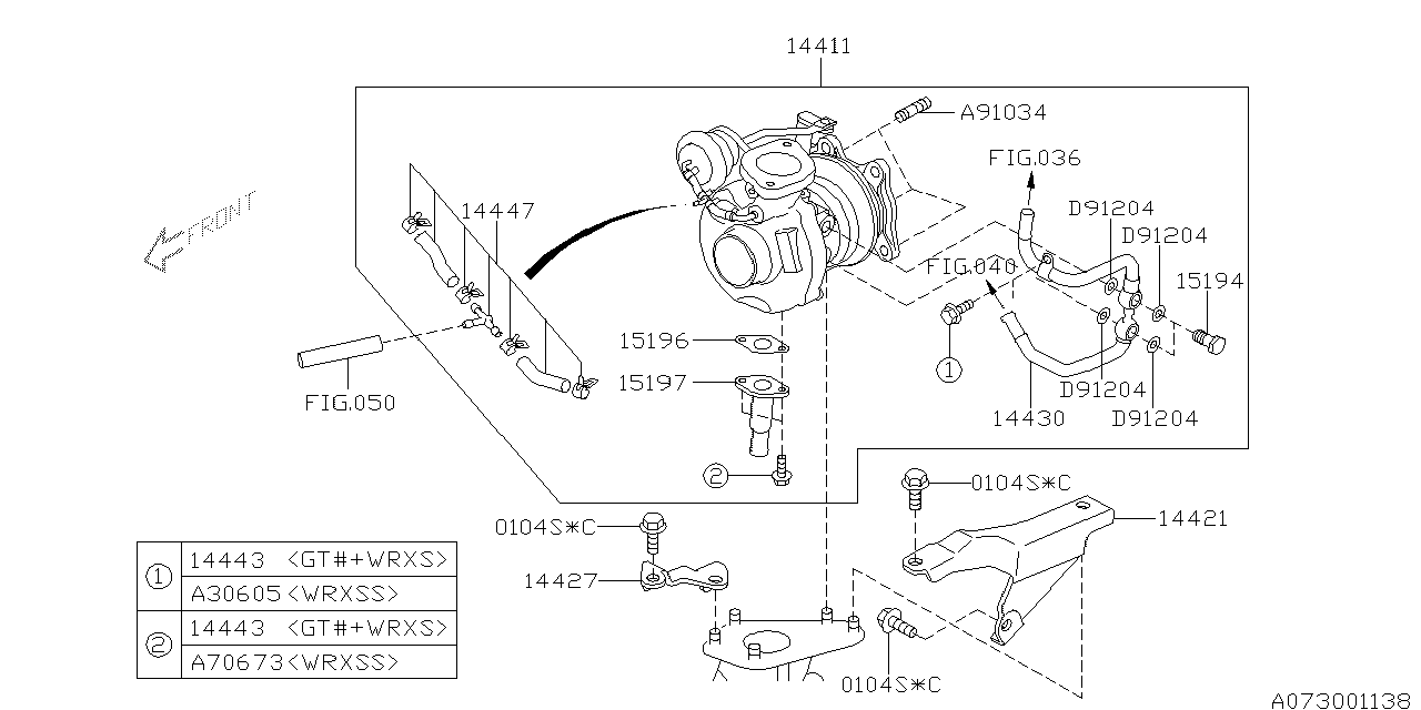 Diagram AIR DUCT for your Subaru WRX  