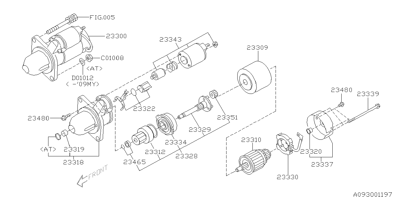 Diagram STARTER for your Subaru WRX  