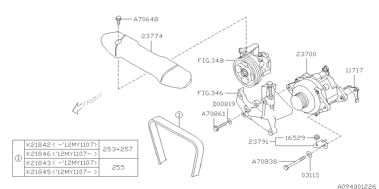 Diagram ALTERNATOR for your 2011 Subaru STI   