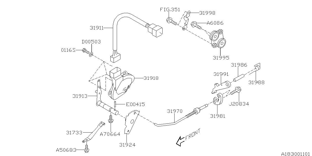 Diagram AT, CONTROL DEVICE for your 2003 Subaru STI   