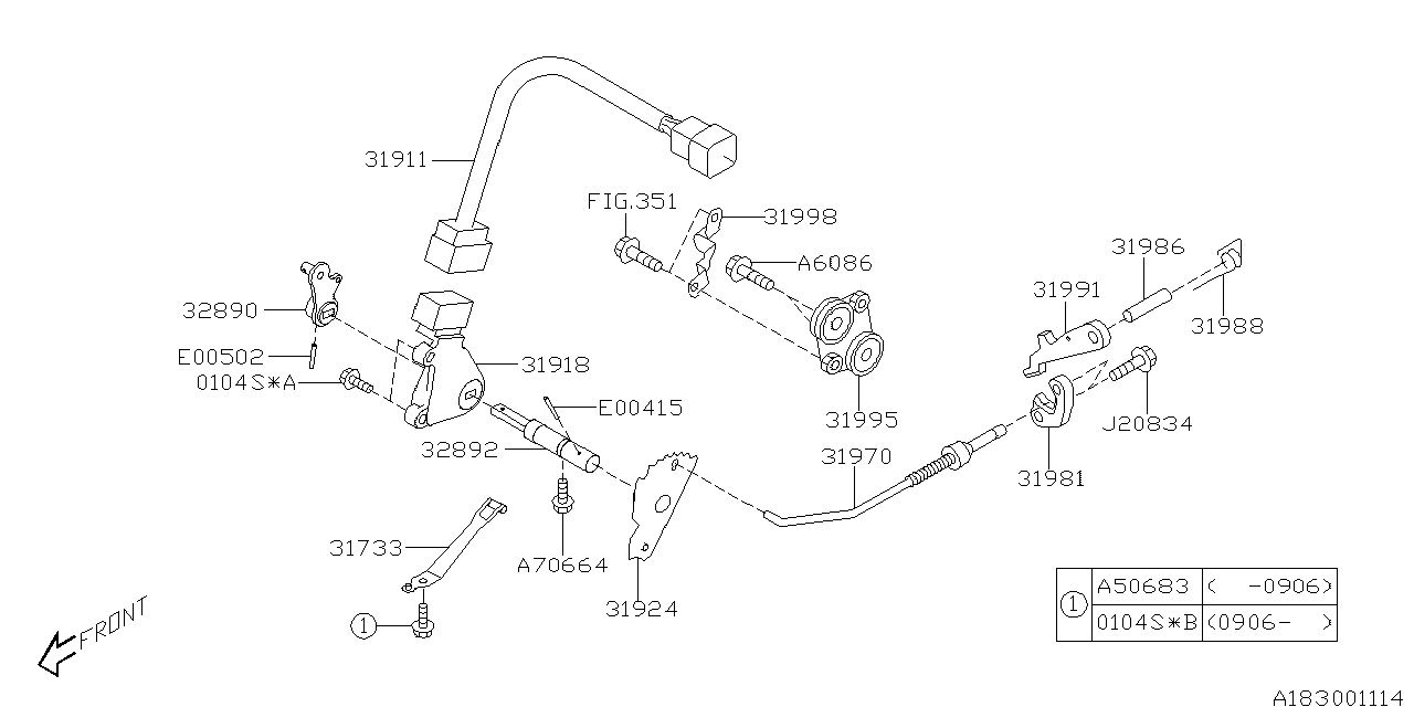 Diagram AT, CONTROL DEVICE for your Subaru WRX  