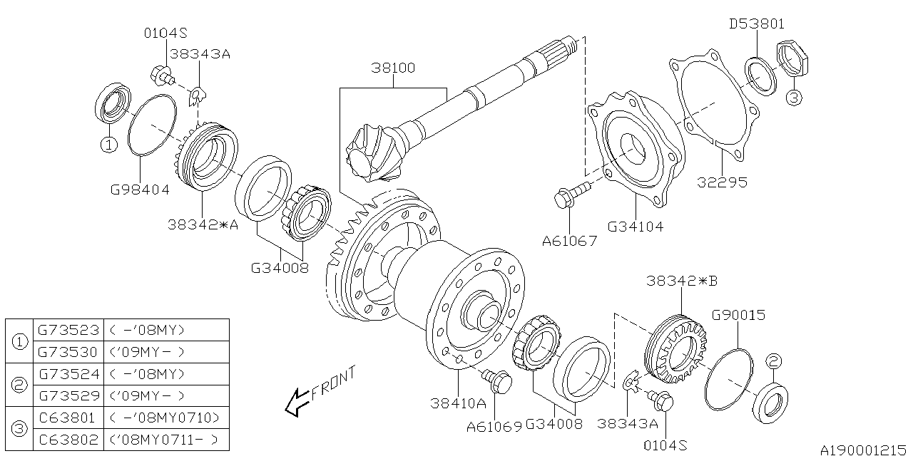 Diagram DIFFERENTIAL (TRANSMISSION) for your 2021 Subaru WRX Base  