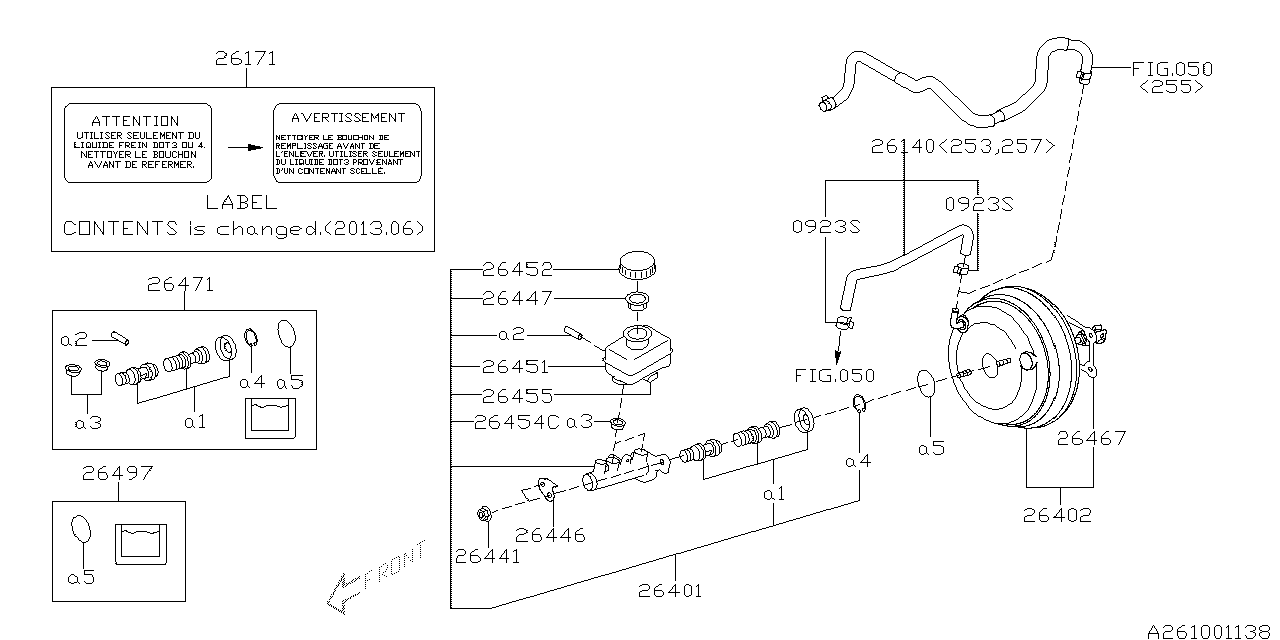 Diagram BRAKE SYSTEM (MASTER CYLINDER) for your 2002 Subaru Forester   