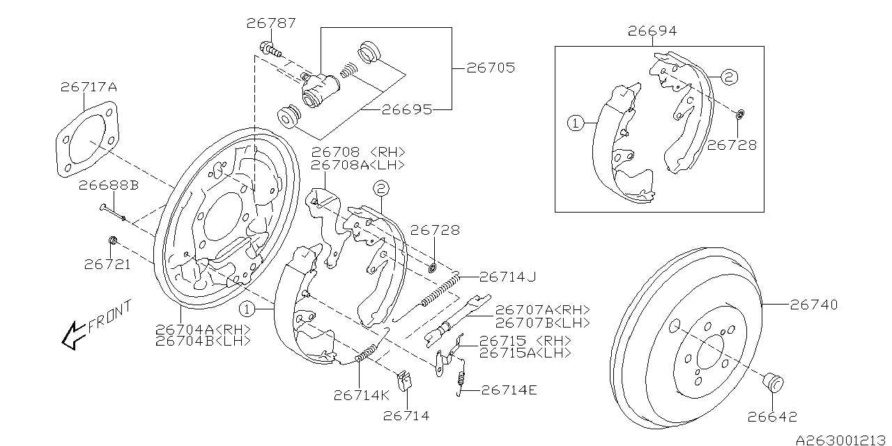 Diagram REAR BRAKE for your Subaru Tribeca  