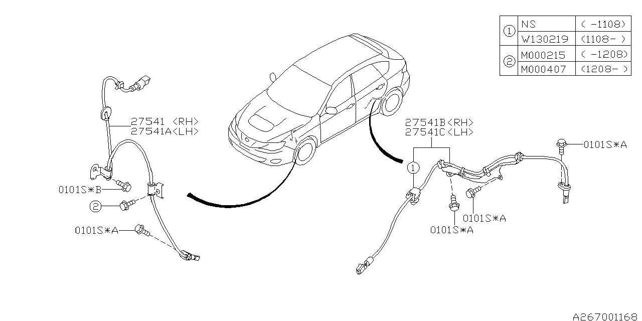 Diagram ANTILOCK BRAKE SYSTEM for your 2012 Subaru Outback  Limited 