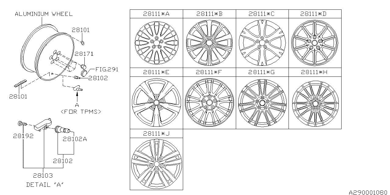 Diagram DISK WHEEL for your Subaru