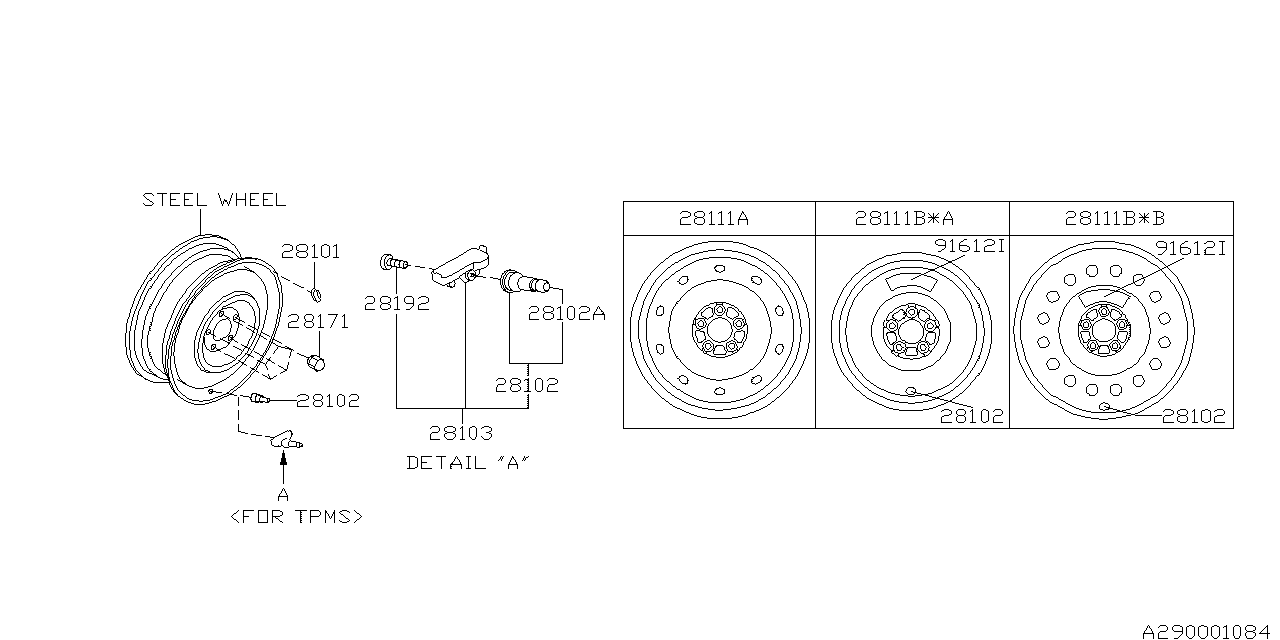 Diagram DISK WHEEL for your 2021 Subaru Crosstrek  Limited 