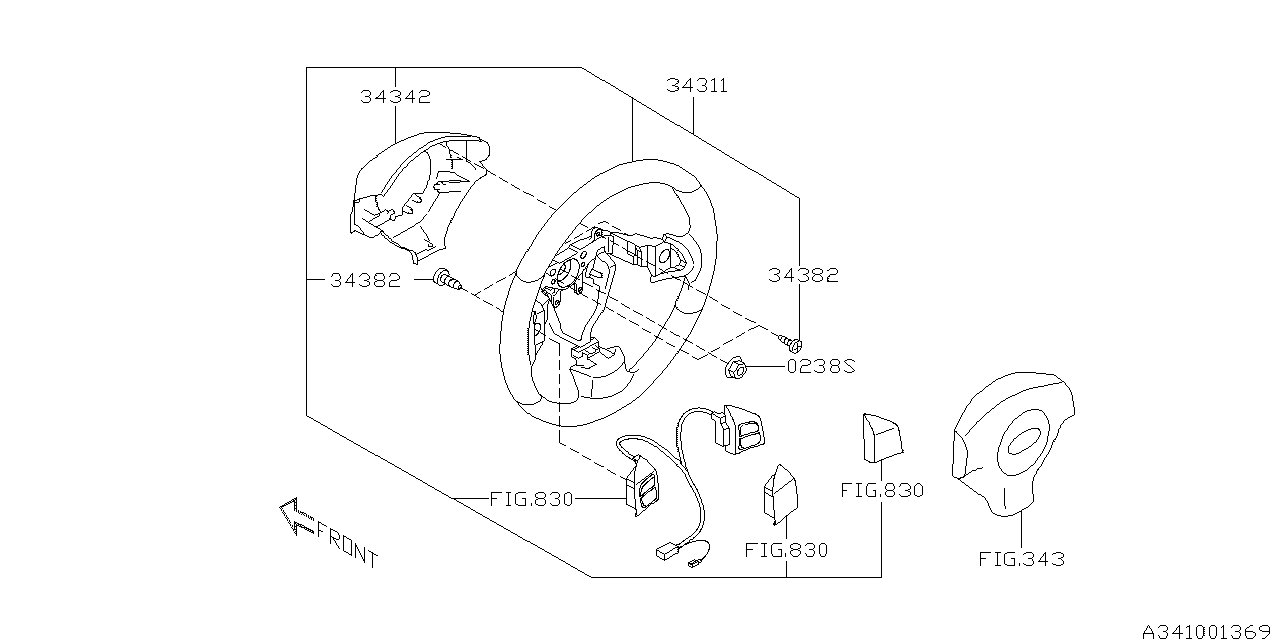 Diagram STEERING COLUMN for your 2013 Subaru Impreza 2.0L 5MT Premium Plus Wagon 