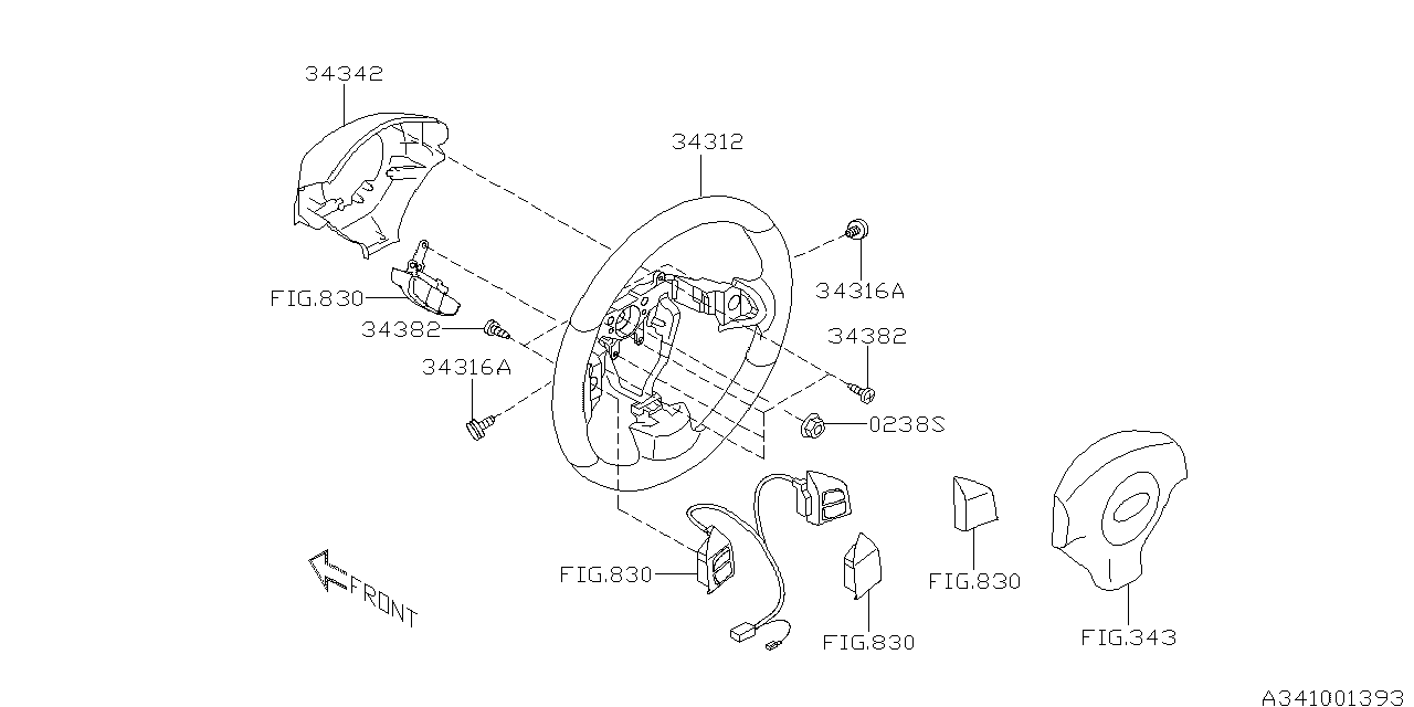 Diagram STEERING COLUMN for your 2024 Subaru Legacy   