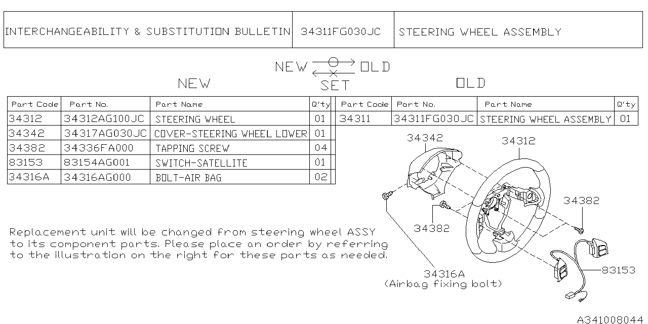 Diagram STEERING COLUMN for your 2014 Subaru Impreza  Premium Sedan 