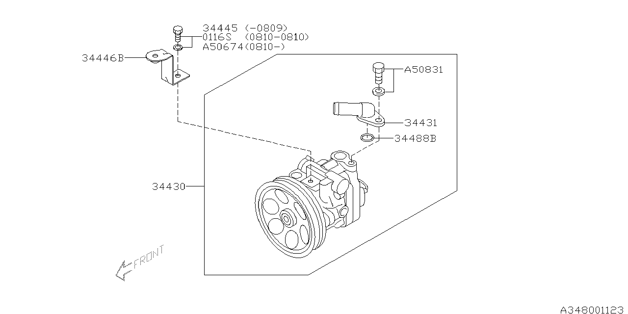 Diagram OIL PUMP for your 2009 Subaru Impreza  Sedan 