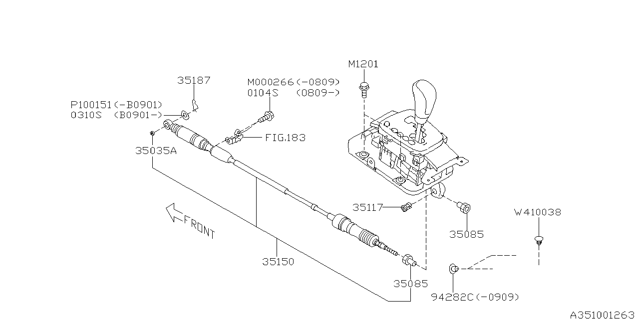 Diagram SELECTOR SYSTEM for your 2008 Subaru WRX   