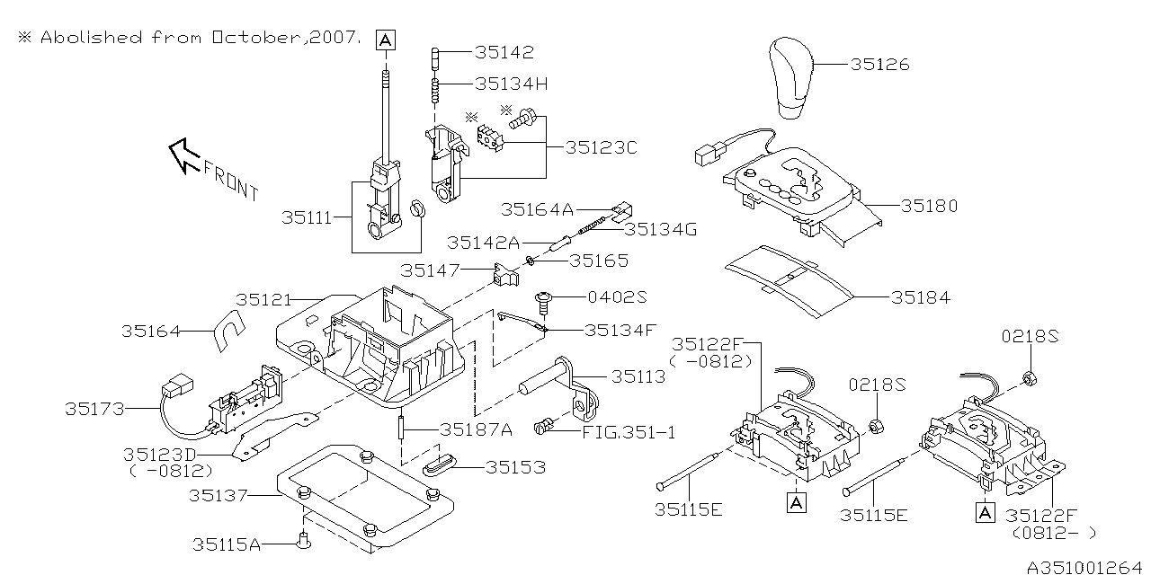 Diagram SELECTOR SYSTEM for your 2012 Subaru Impreza  Sedan 