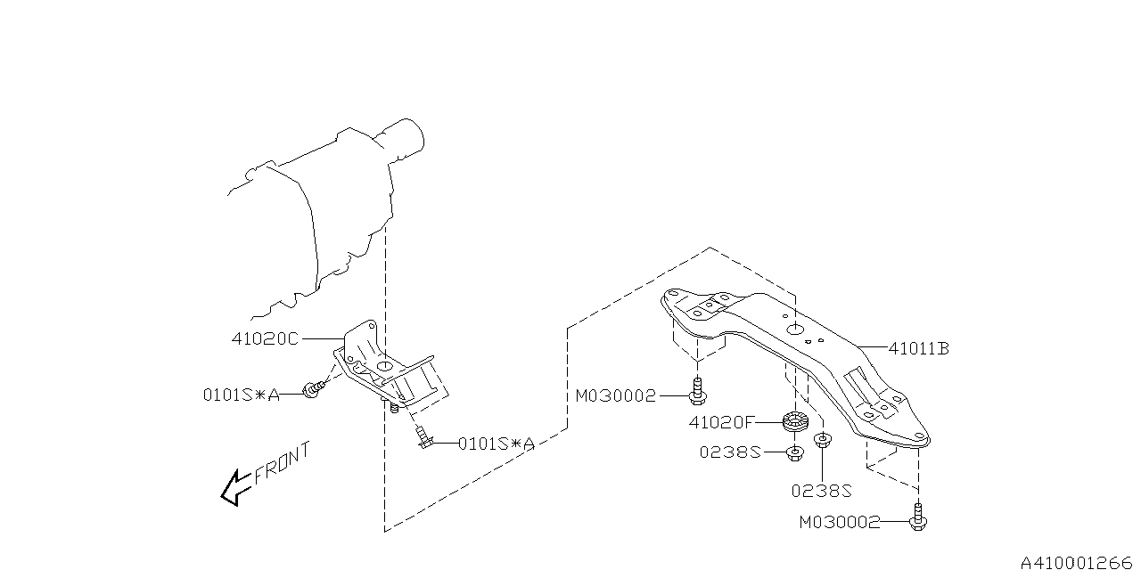 Diagram ENGINE MOUNTING for your 2011 Subaru Impreza   