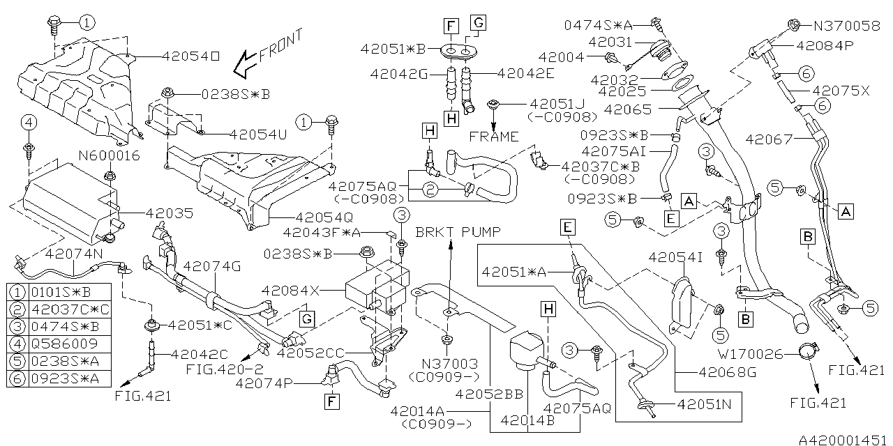 Diagram FUEL PIPING for your 2012 Subaru STI   