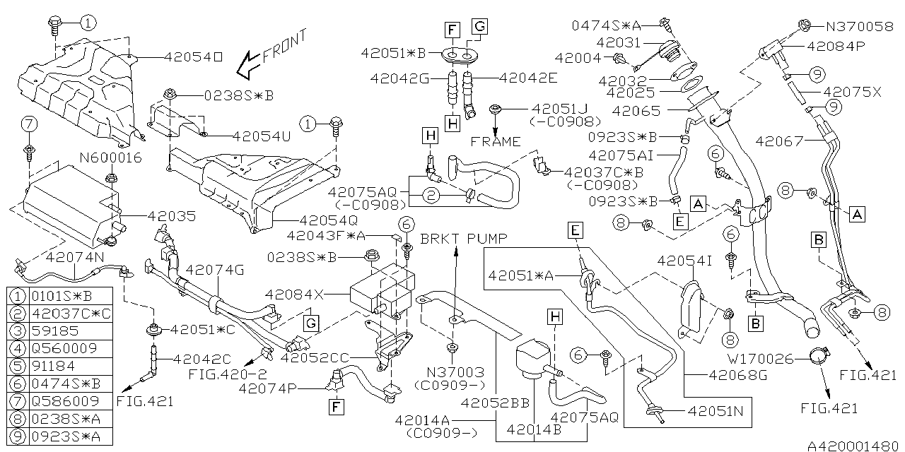 Diagram FUEL PIPING for your 2010 Subaru WRX   
