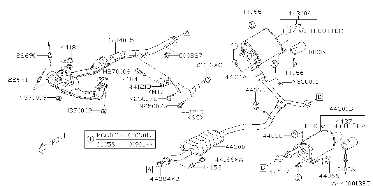 Diagram EXHAUST for your Subaru