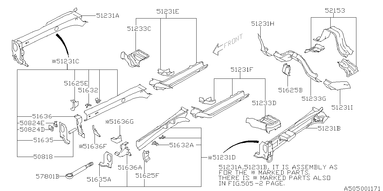 Diagram BODY PANEL for your 2007 Subaru Impreza   