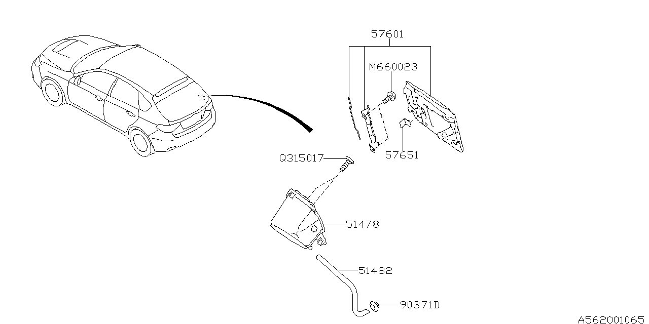 Diagram TRUNK & FUEL PARTS for your 2017 Subaru WRX  Limited w/EyeSight 