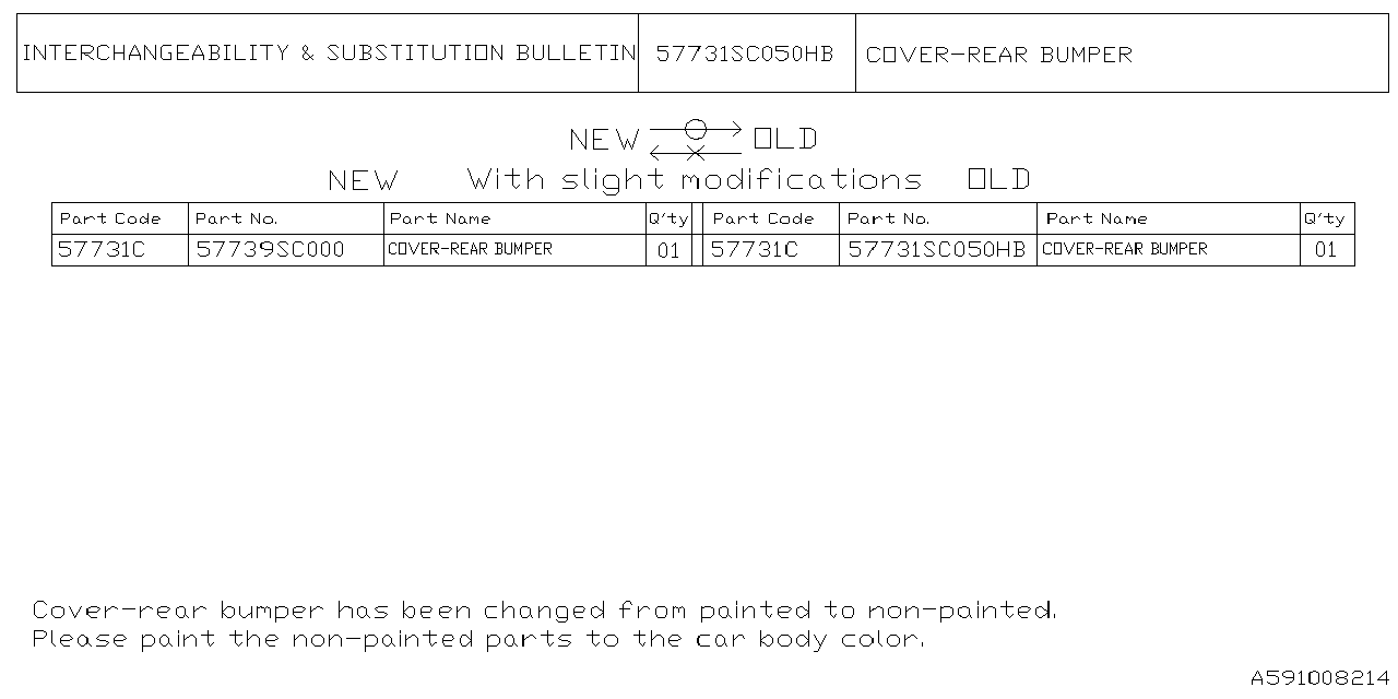 Diagram REAR BUMPER for your Subaru