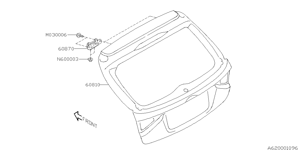 Diagram BACK DOOR PANEL for your Subaru Outback  