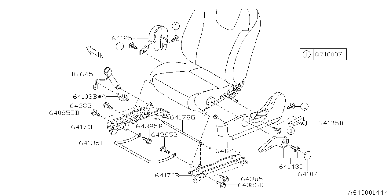 Diagram FRONT SEAT for your 2012 Subaru STI  Sport SEDAN 