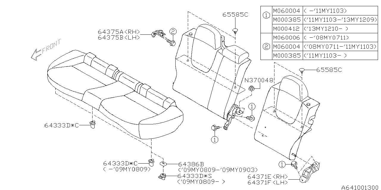 Diagram REAR SEAT for your Subaru WRX  