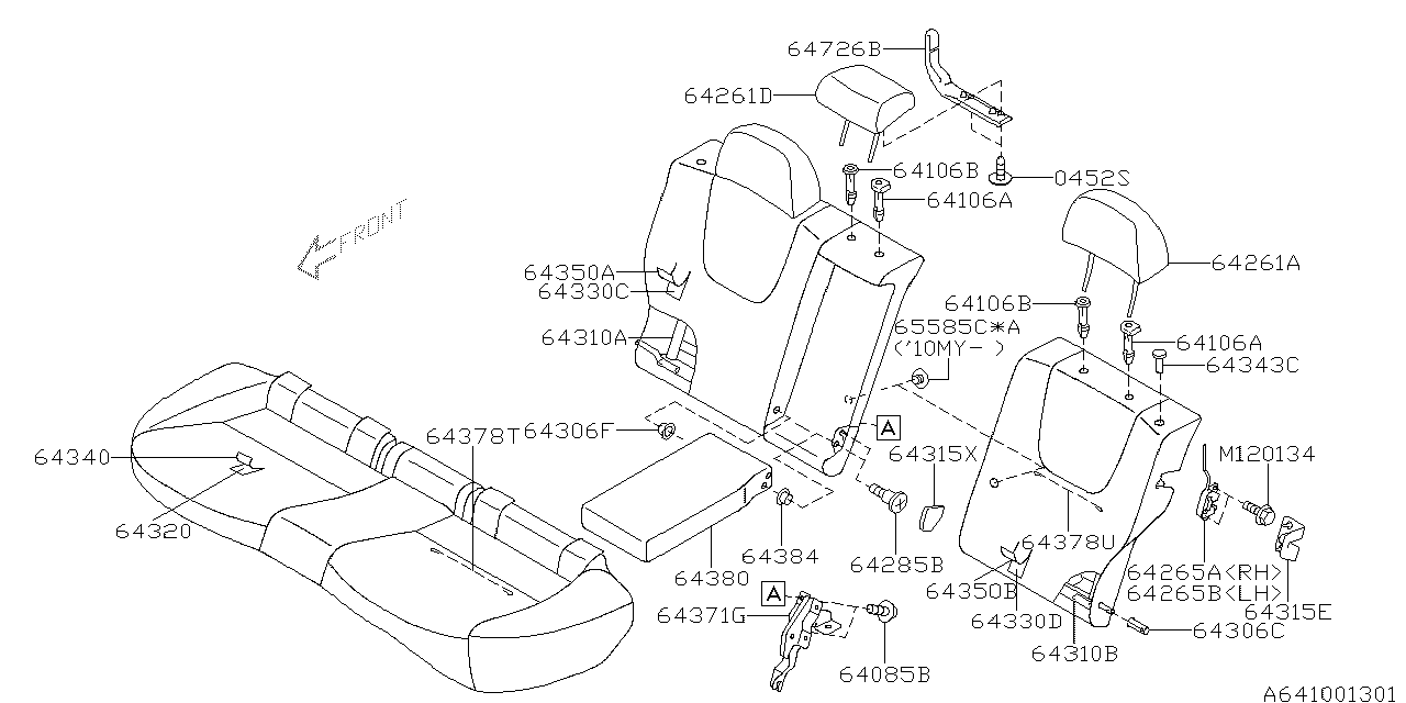 Diagram REAR SEAT for your 2024 Subaru Impreza   