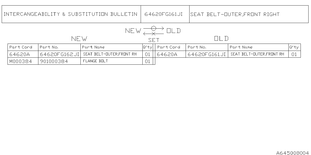 FRONT SEAT BELT Diagram