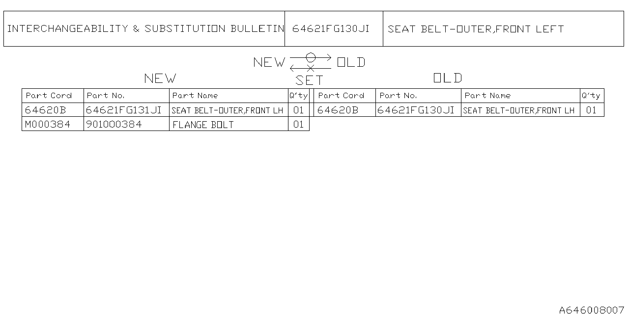 Diagram FRONT SEAT BELT for your 2013 Subaru Impreza  Limited Sedan 