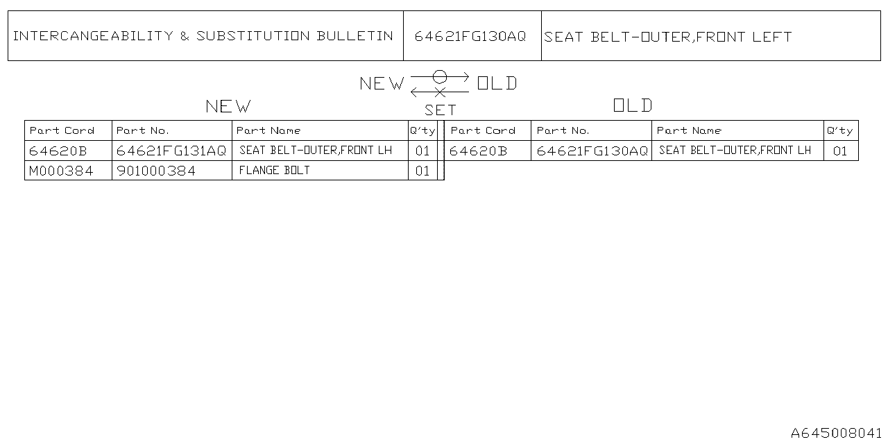 Diagram FRONT SEAT BELT for your 2014 Subaru Impreza  Sedan 