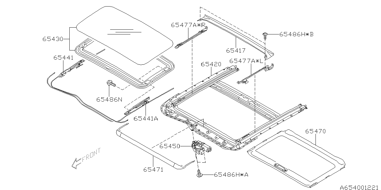 Diagram SUN ROOF for your 2013 Subaru WRX Sport SEDAN  