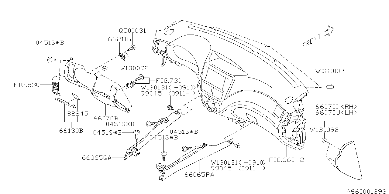 INSTRUMENT PANEL Diagram