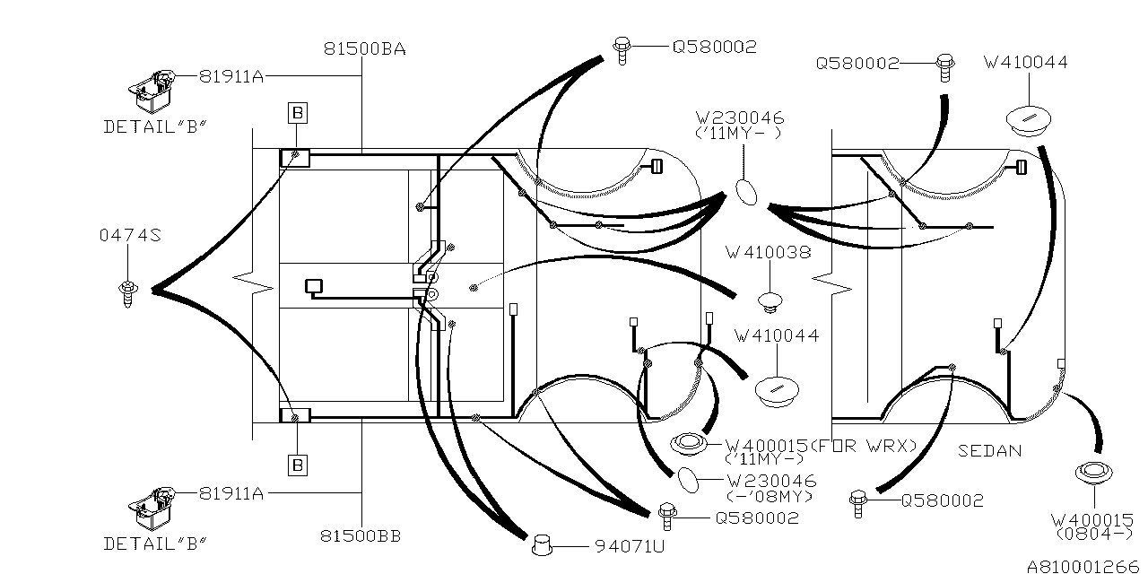 Diagram WIRING HARNESS (MAIN) for your 2010 Subaru Impreza  GT Sedan 