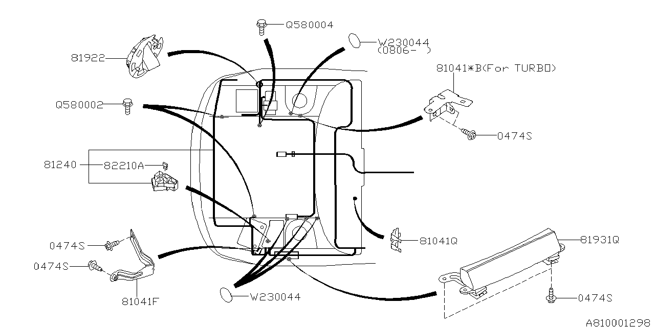 Subaru Impreza Wiring Harness JPN (Front). Electrical, MAIN