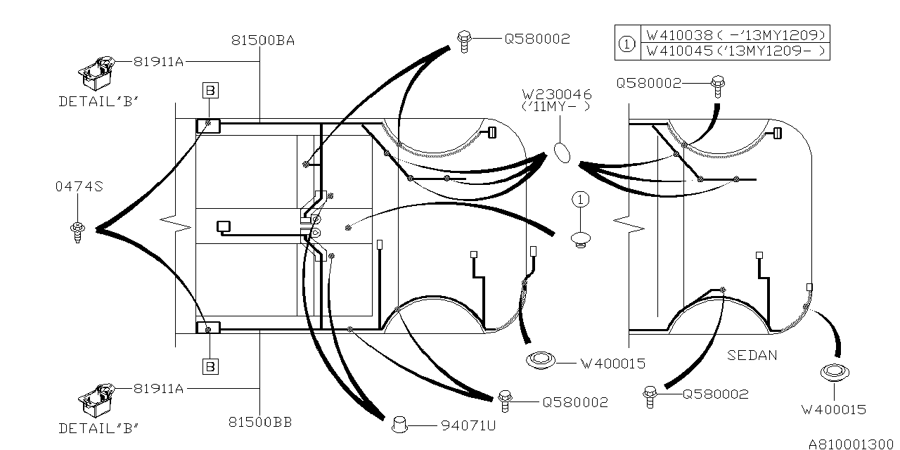 Diagram WIRING HARNESS (MAIN) for your Subaru STI  