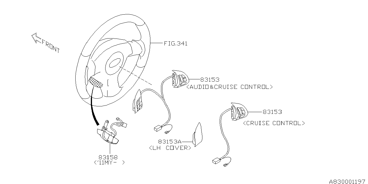 Diagram SWITCH (INSTRUMENTPANEL) for your 2012 Subaru STI  Sport SEDAN 