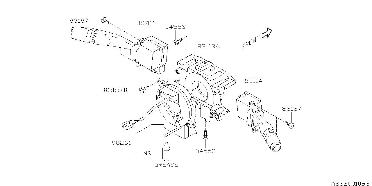 Diagram SWITCH (COMBINATION) for your 2008 Subaru STI   