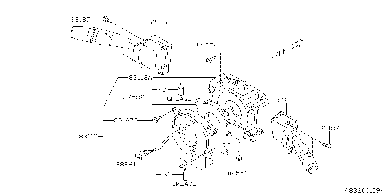 Diagram SWITCH (COMBINATION) for your 2008 Subaru STI   