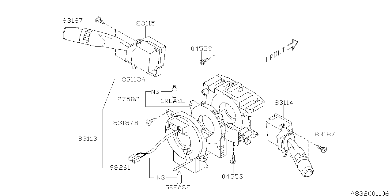 Diagram SWITCH (COMBINATION) for your 2008 Subaru STI   