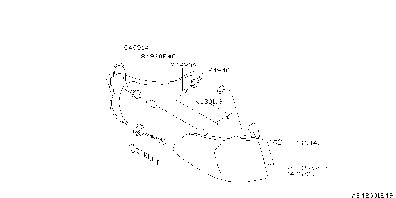 Diagram LAMP (REAR) for your 2004 Subaru Forester   