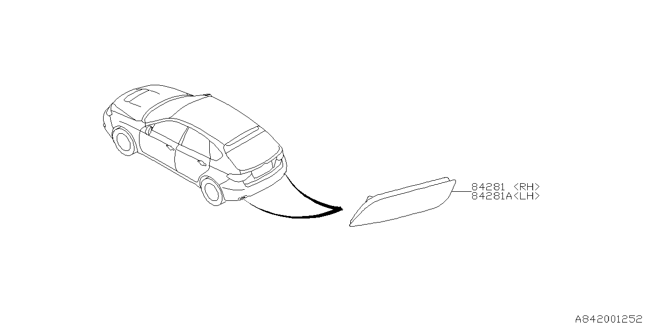 Diagram LAMP (REAR) for your 2023 Subaru Outback  R Limited 