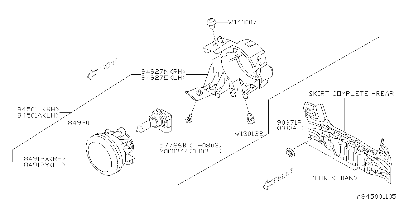 Diagram LAMP (FOG) for your Subaru