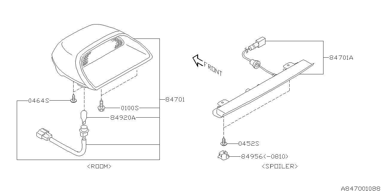 Diagram LAMP (HIGH MOUNT STOP LAMP) for your 2014 Subaru Crosstrek 2.0L HYBRID CVT Limited 