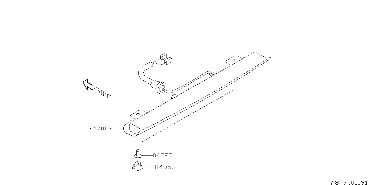 Diagram LAMP (HIGH MOUNT STOP LAMP) for your 2014 Subaru WRX   