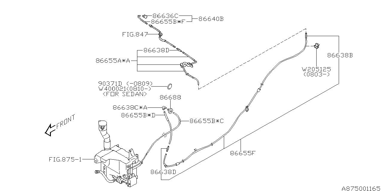 Diagram WINDSHIELD WASHER for your Subaru STI  