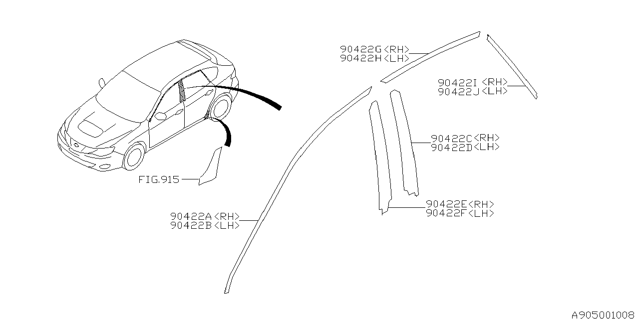 Diagram TAPE for your 2009 Subaru Impreza   