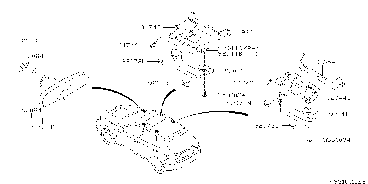 Diagram ROOM INNER PARTS for your 2012 Subaru STI  Sport SEDAN 