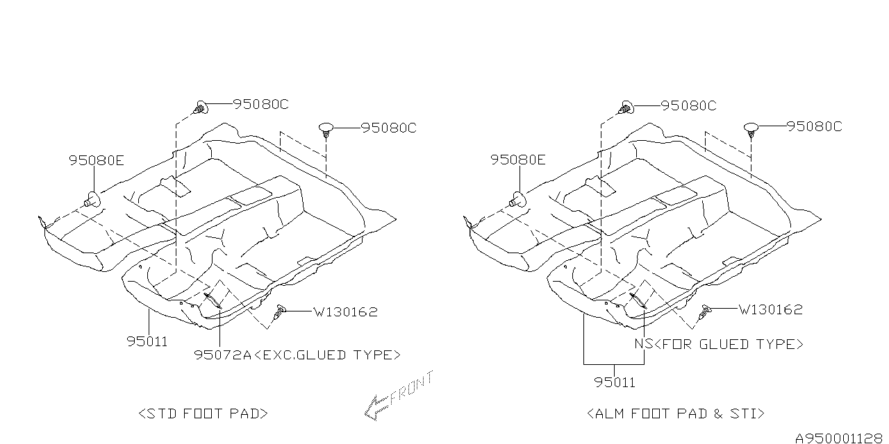 Diagram MAT for your 2002 Subaru Forester  Limited 